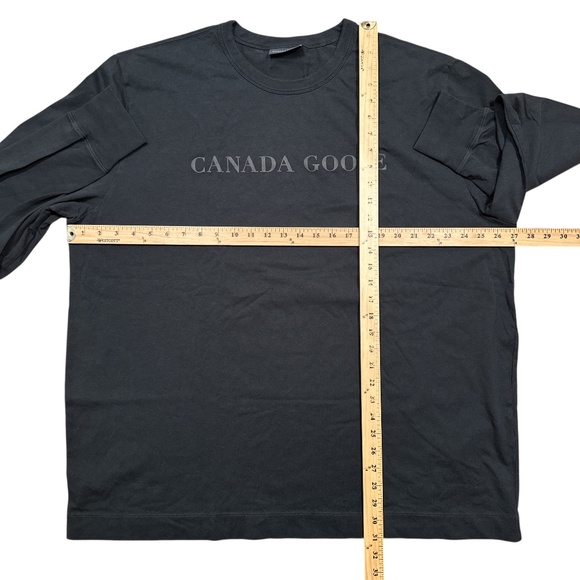 Canada Goose Gladstone Staff Uniform Black Cotton Crewneck L/S T Shirt Mens 2XL - Picture 12 of 12